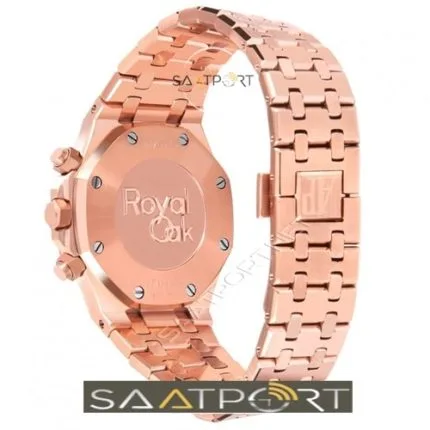 Audemars Piguet Pilli Cronometreli Rose kasa mavi kadran imitasyon saat