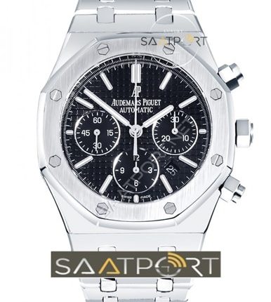 Audemars Piguet Pilli Cronometreli Siyah Kadran imitasyon saatler