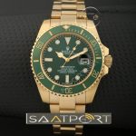 rolex submariner gold kasa yeşil kadran hulk modeli