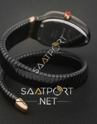 Bvlgari Serpenti Siyah ceramik kasa gold bezel replika saat modelleri