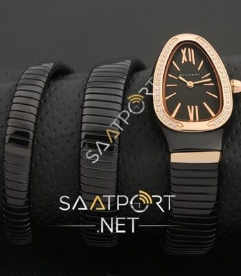 Bvlgari Serpenti Siyah Çift Sarmalı Seramik Modeli