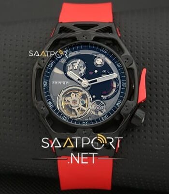 Hublot Türbülonlu Ferrari Kırmızı Silikon Kordon