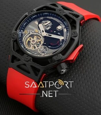 Hublot Türbülonlu Ferrari Kırmızı Silikon Kordon replika saat