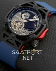 Hublot Türbülonlu saat pvd kaplama Ferrari modeli Silikon Kordon replika saat