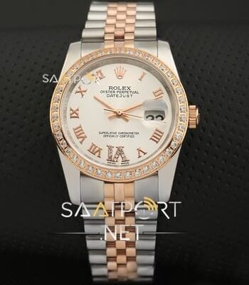 Rolex Datejust 36mm Steel Yellow Rose Kasa Baget Taşlı 2019