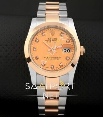 Rolex bayan saati 36mm düz bezel hardal rengi bayan saati