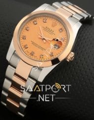 Rolex bayan saati 36mm düz bezel hardal rengi bayan saatleri