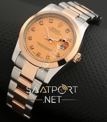 Rolex bayan saati 36mm düz bezel hardal rengi bayan saatleri