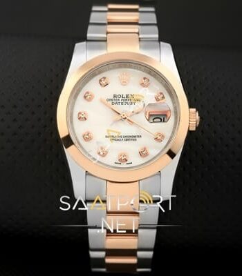 Rolex bayan saati 36mm replika saati sedef kadran düz bezel