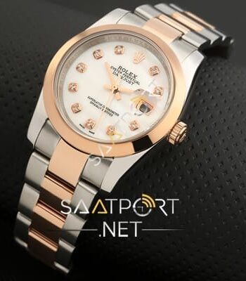 Rolex bayan saati 36mm replika saati sedef kadran düz bezel replika
