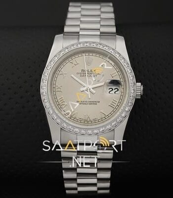 Rolex datejust taşlı bayan kol saati 36mm