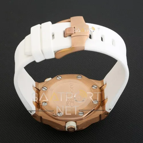 Audemars Piguet Gold Kasa Beyaz Silikon Kordon replika modelleri