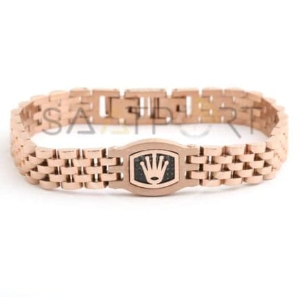 Rolex Siyah İçi Rose Logolu Bileklik rose Case