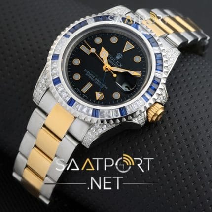 Rolex Submariner Two Tone Baget Taşlı Otomatik replika saat