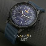 Breitling Navitimer Siyah pvd kasa Ve Mavi Kadran silikon kordon