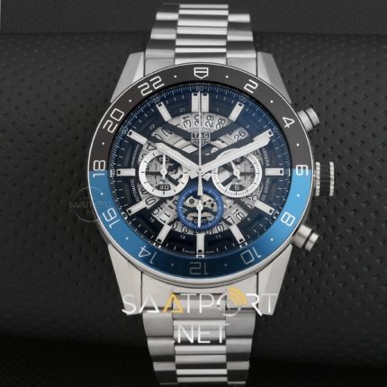 TAG Heuer Carrera Heuer saat Chronograph 43mm mavi bezel