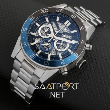 TAG Heuer Carrera Heuer saat Chronograph 43mm mavi bezel replika saat