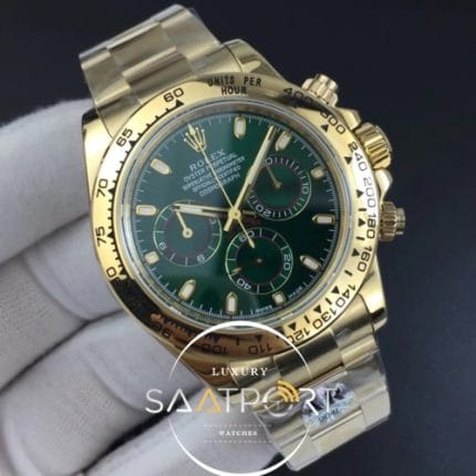 Daytona 116508 ARF 11 Best Edition YG Plated 904L SS Case and Bracelet Green Dial A4130 Super Clone V2 (2)