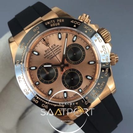 Daytona 116515 ARF 11 Best Edition Rose Gold Dial on Black Rubber Strap A4130 Super Clone V2 (3)
