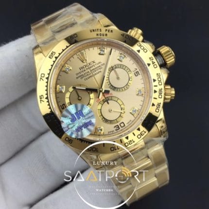 Daytona JHF 11 Best Edition YG Plated Case and Bracelet On Yellow Gold Dial A7750 (2)
