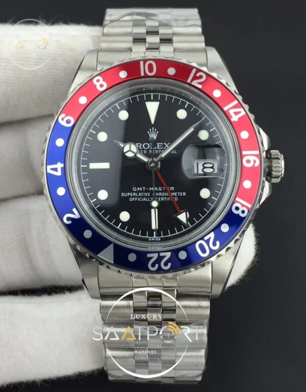 GMT-Master 16710 Blue Red Bezel BP Maker Black Dial Jubile Bracelet 2836 (1)