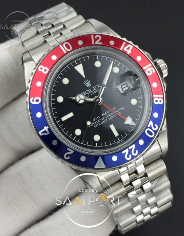 GMT-Master 16710 Blue Red Bezel BP Maker Black Dial Jubile Bracelet 2836 (2)