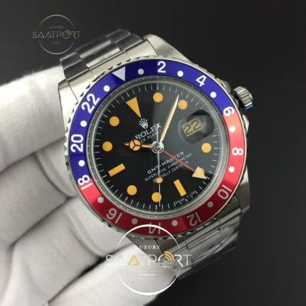 GMT-Master 1675 BlueRed Bezel BP Maker Vintage Markes Black Dial 2836 (2)