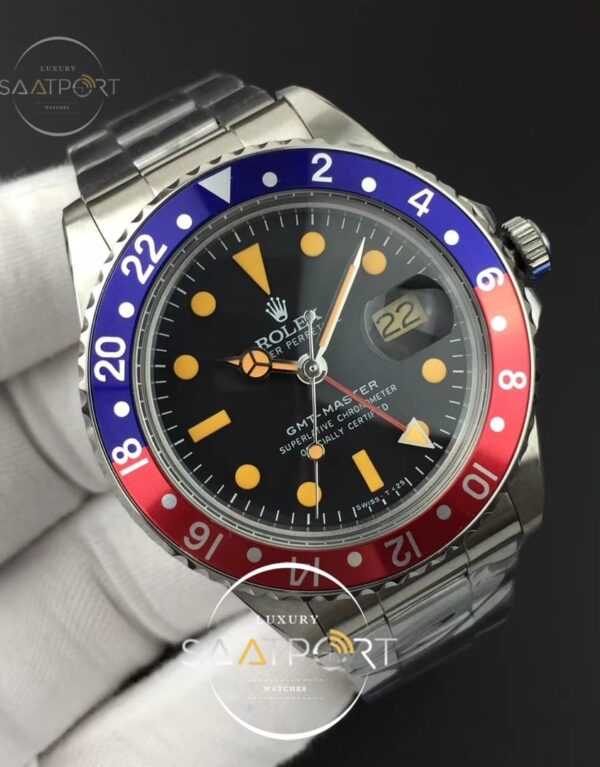 GMT-Master 1675 BlueRed Bezel BP Maker Vintage Markes Black Dial 2836 (2)