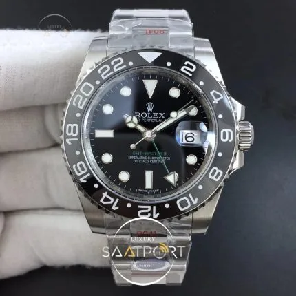 GMT-Master II 116710 LN Black Ceramic 904L Steel Noob Best Edition 3187 Correct Hand Stack (1)