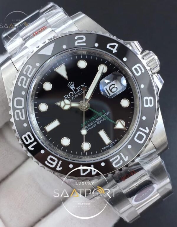 GMT-Master II 116710 LN Black Ceramic 904L Steel Noob Best Edition 3187 Correct Hand Stack (2)