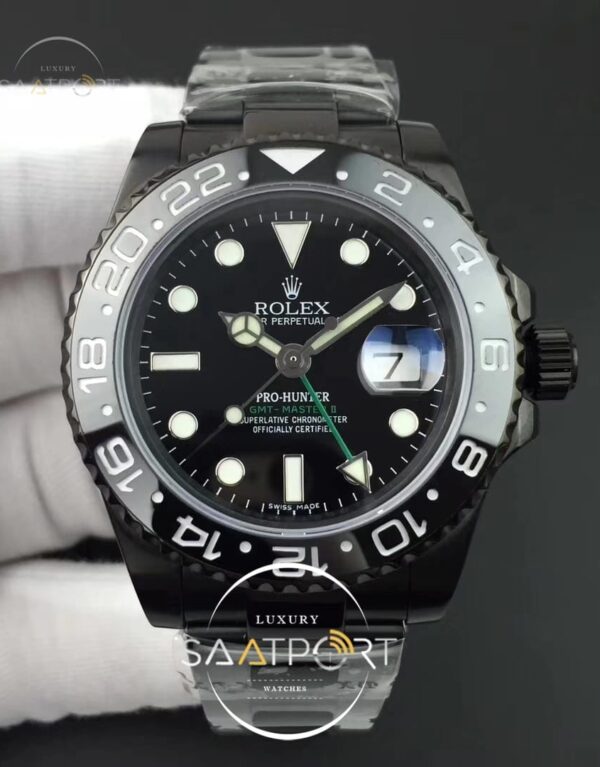 GMT-Master II 1167106LN BP Maker Pro Hunter PVD All Black Black Dial on PVD Bracelet 2836 (1)