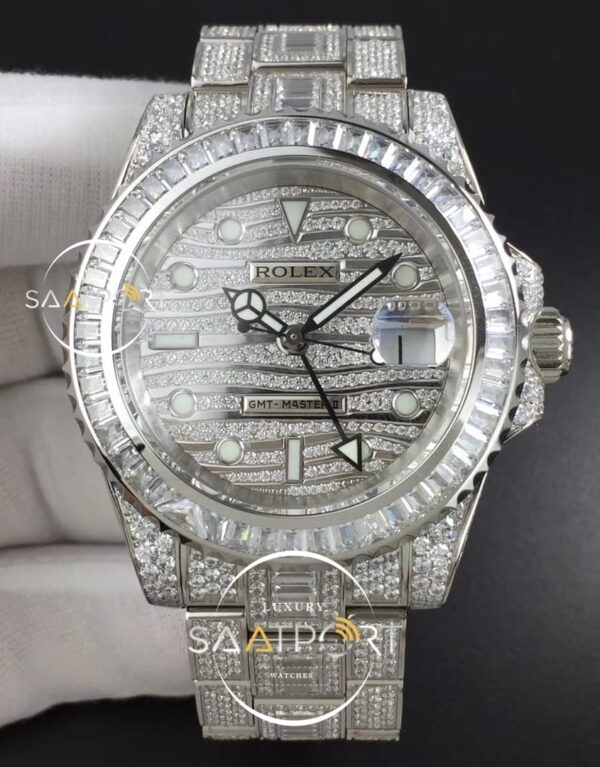 Rolex GMT Master II 116769 BRIL Full Diamonds Watch A2836