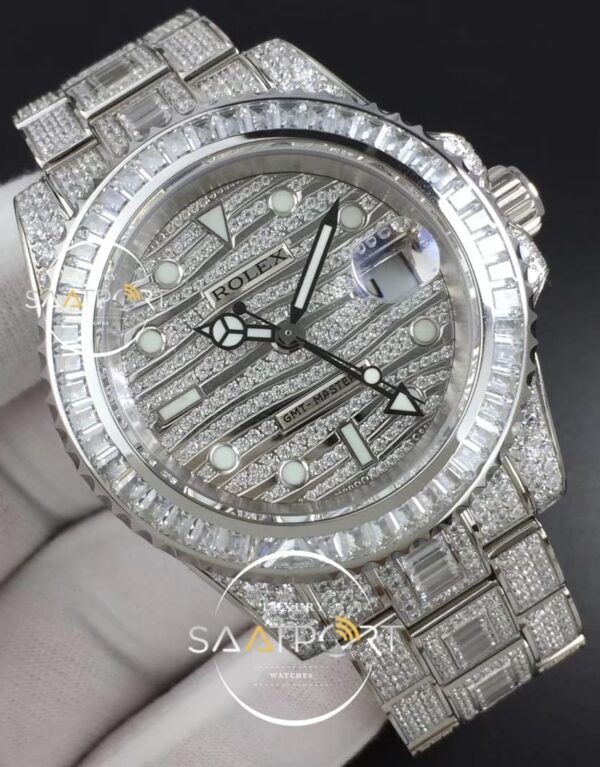 GMT Master II 116769 BRIL Full Diamonds Watch TWF Best Edition A2836 (2)