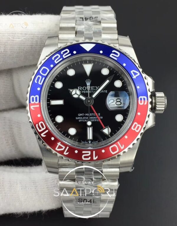 GMT-Master II 126710 GMF Black Dial 904L SS Case and Jubilee Bracelet 2836 (1)