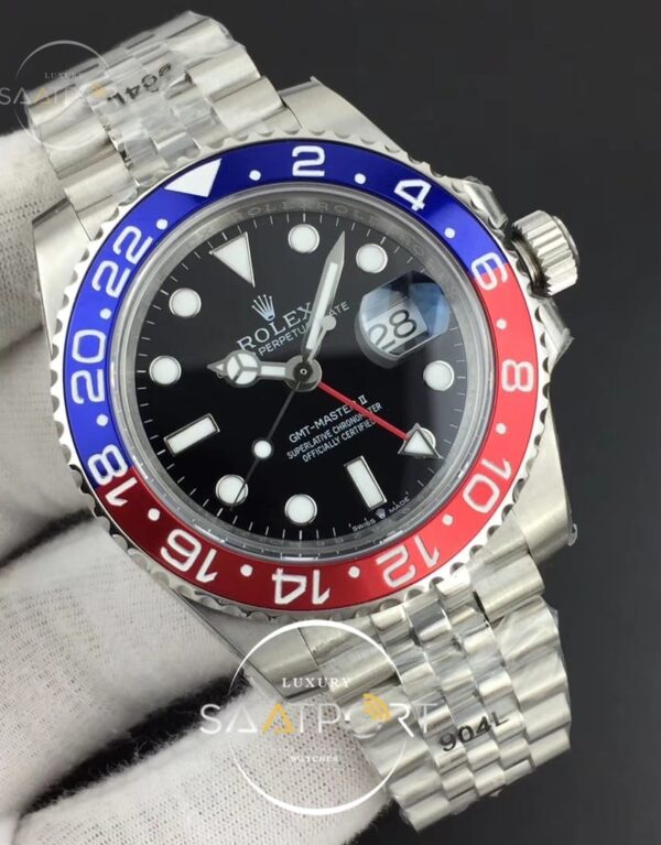GMT-Master II 126710 GMF Black Dial 904L SS Case and Jubilee Bracelet 2836 (2)