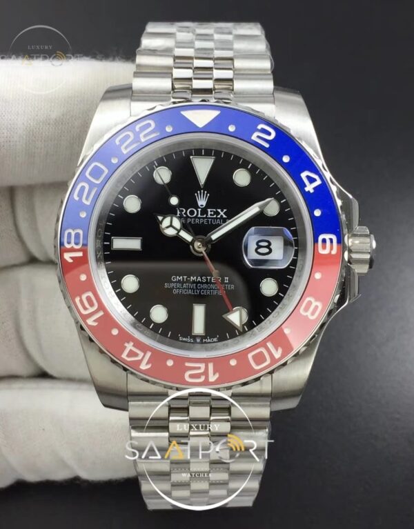 GMT Master II 126710 Real Ceramic 904L DJF Black Dial on Jubilee Bracelet Super clon 3186 (1)