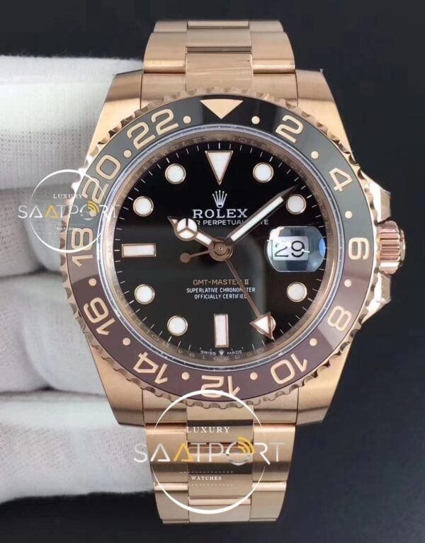 GMT-Master II 126715 CHNR BlackBrown Ceramic RG Plated 904L Steel GMF 11 Best Edition (1)
