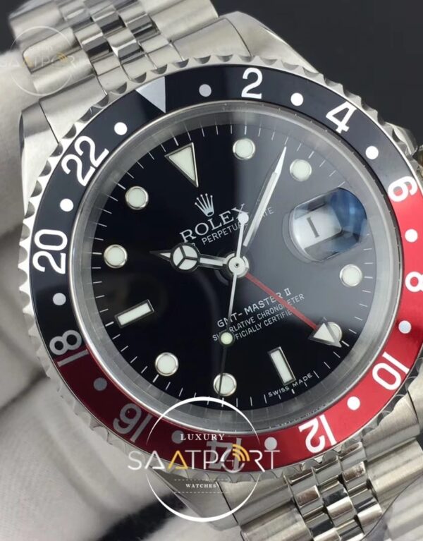 GMT-Master II BlackRed SS BP Maker Black Dial on Jubilee Bracelet 2836 (4)
