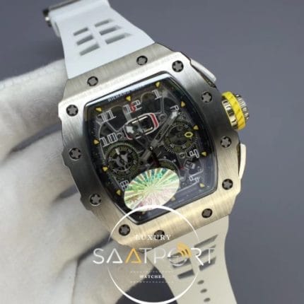 RM11-03 SS KVF 11 Best Edition Crystal Skeleton Dial on White Racing Rubber Strap SUPER CLON (2)