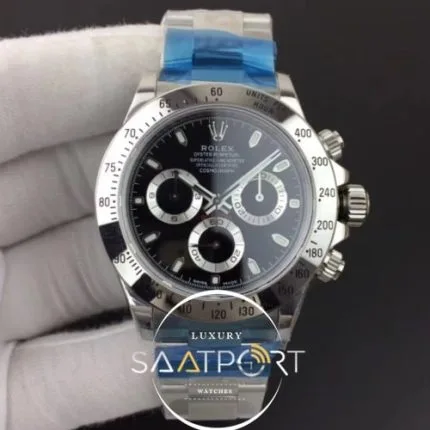 Rolex Daytona 116520 Noob 11 904L Case and Bracelet Black Dial eta 4130 (1)