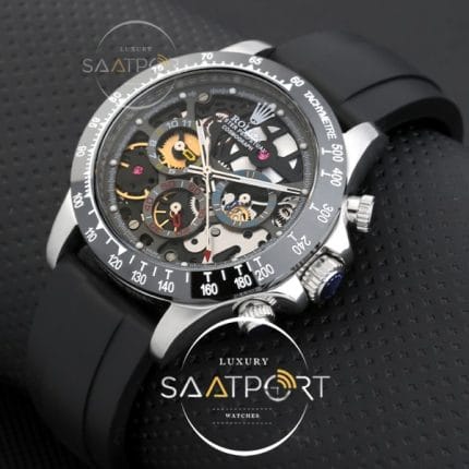 Rolex Daytona The Juan Pablo Montoya 40 mm İskelet Kadran Silikon replika