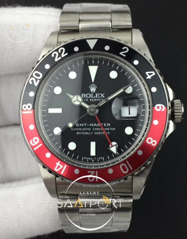 Rolex GMT-Master 16710 BlackRed Bezel BP Maker Black Dial on Bracelet 2836 (1)