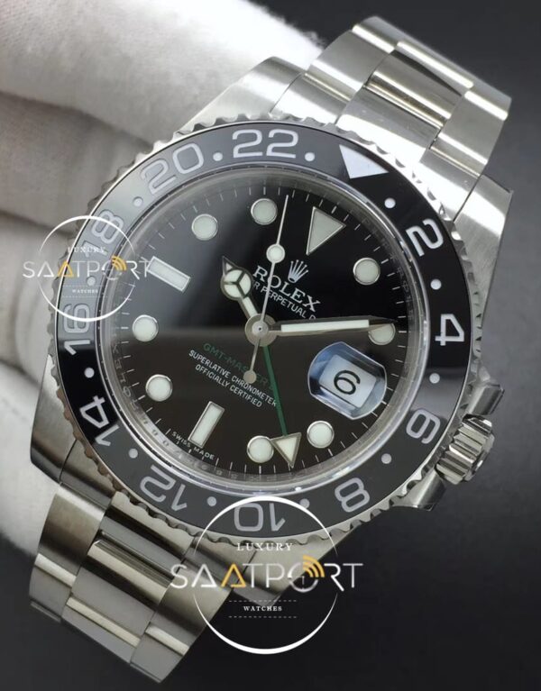 Rolex GMT Master II 116710 LN 904L SS GMF Black Dial on Bracelet A3186 (3)