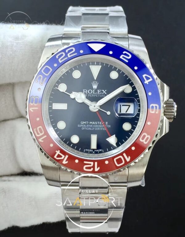 Rolex GMT Master II 116719 BLRO Real Ceramic SS DJF Blue Dial on Bracelet 2836 (1)