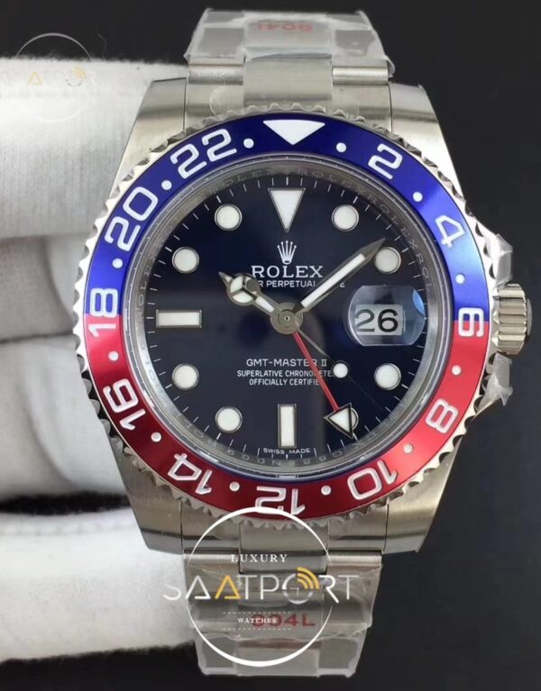 Rolex GMT Master II 116719 Real Ceramic 904L GMF Best Edition Blue Dial on Bracelet A3186 (1)