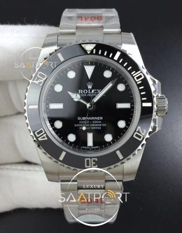 Rolex Submariner 114060 No Date Black Ceramic ZZF 904L Bracelet A3130 (1)