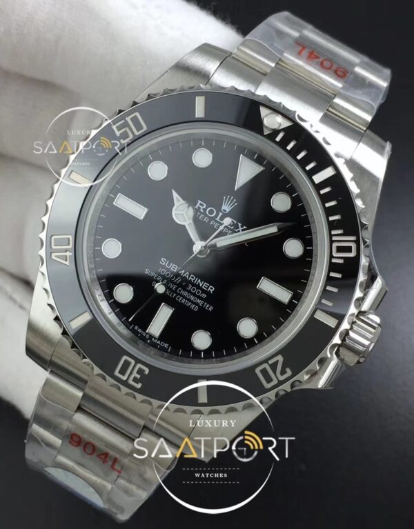 Rolex Submariner 114060 No Date Black Ceramic ZZF 904L Bracelet A3130 (3)