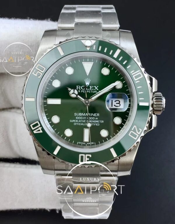 Rolex Submariner 116610 LV Green Ceramic DJF 11 Best Edition on SS Bracelet DJ3135 (1)