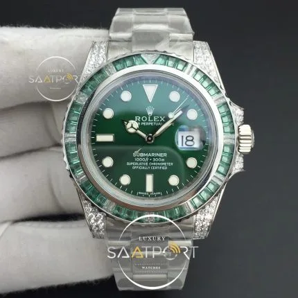 Rolex Submariner 116610 LV Green Diamonds Bezel Noob 1-1 904L (1)