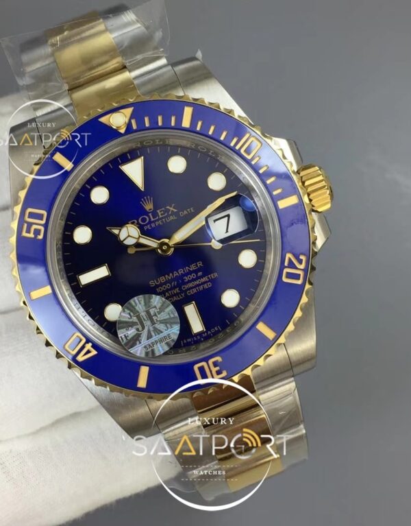 Rolex Submariner 116613 LB JF 11 Best Edition Blue Dial on SSYG Bracelet A2824 (2)